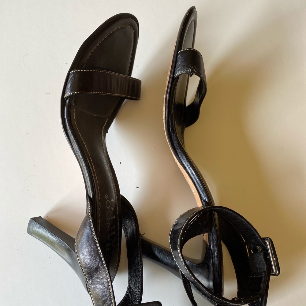 Franco Sarto - Lady black leather sandals, Size: 8 - Picture 6 of 9